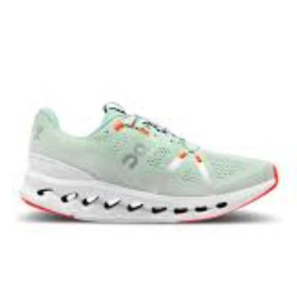 On Running Women's Athletic Shoes in Light Green and Bright Orange Women Size 7 - Picture 1 of 7